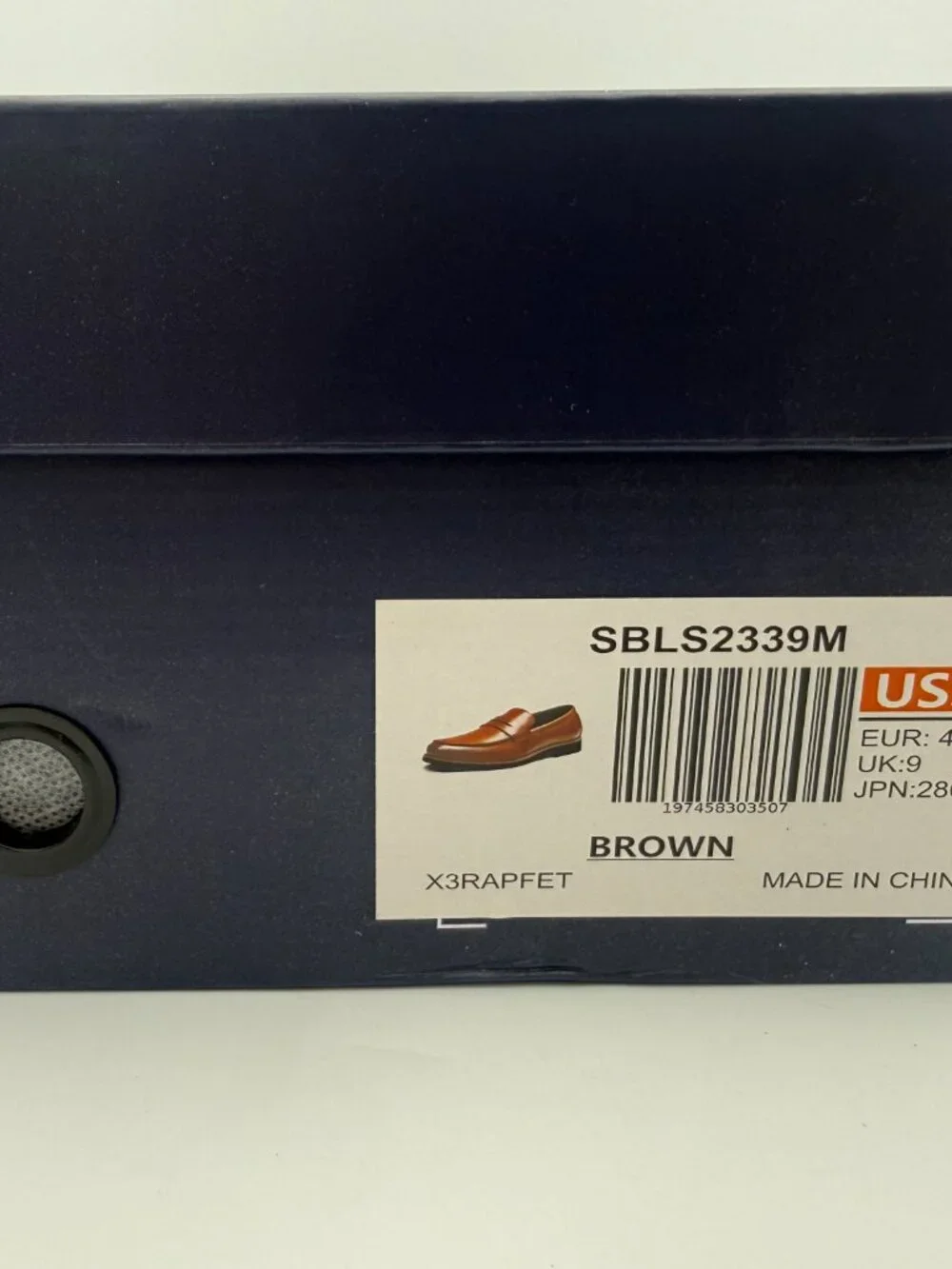 Bruno Marc Mens Brown Leather Penny Loafers Size 10 SBLS2339M New Box